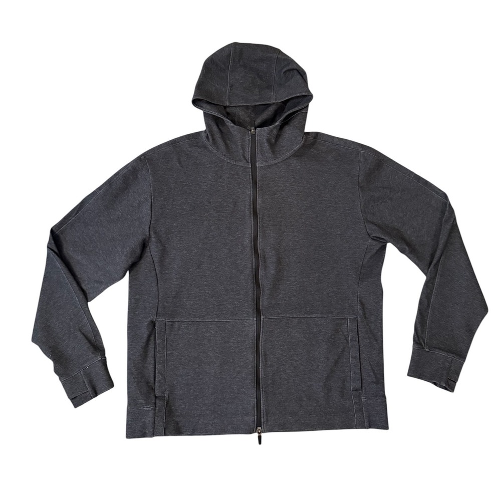 Nike Full Zip Hoodie Mens Large Charcoal Good Dri-FIT CU6260-010